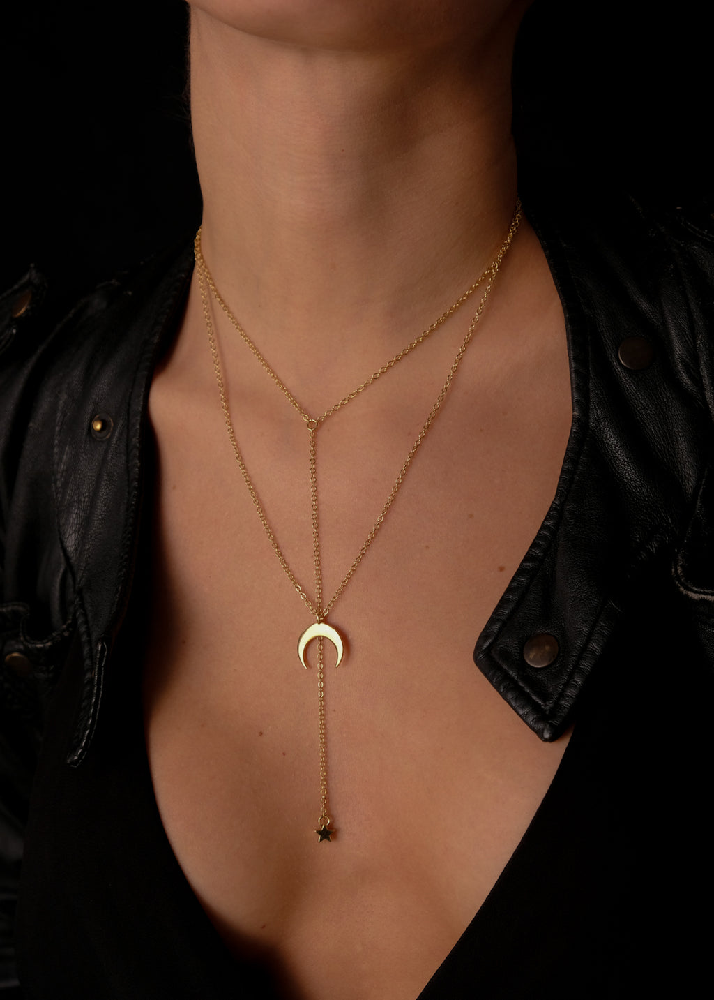 Moon and star set
