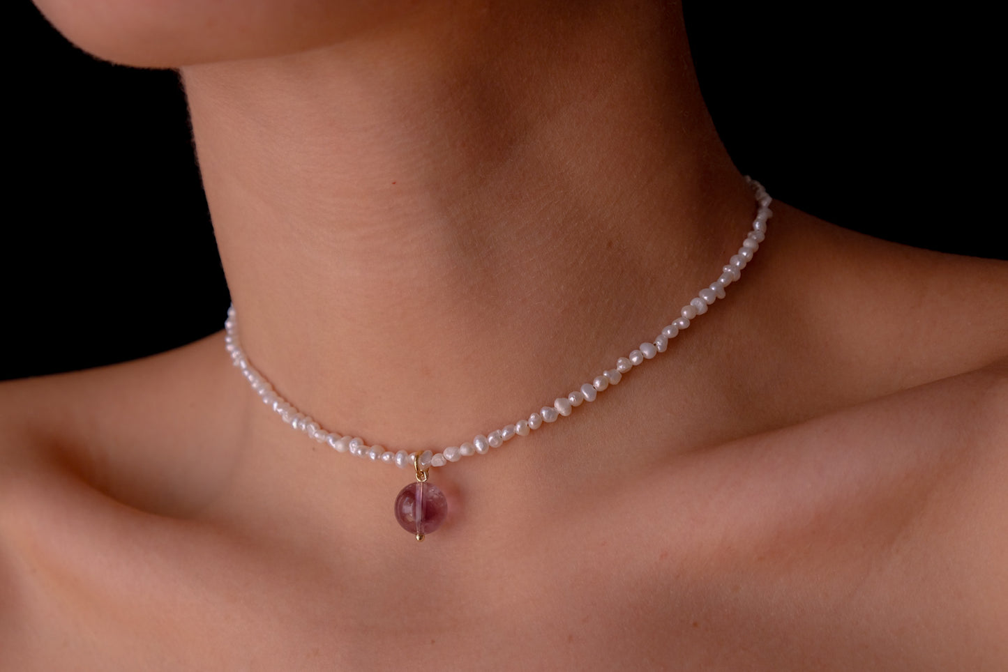 Baby Nacre and Charm Choker