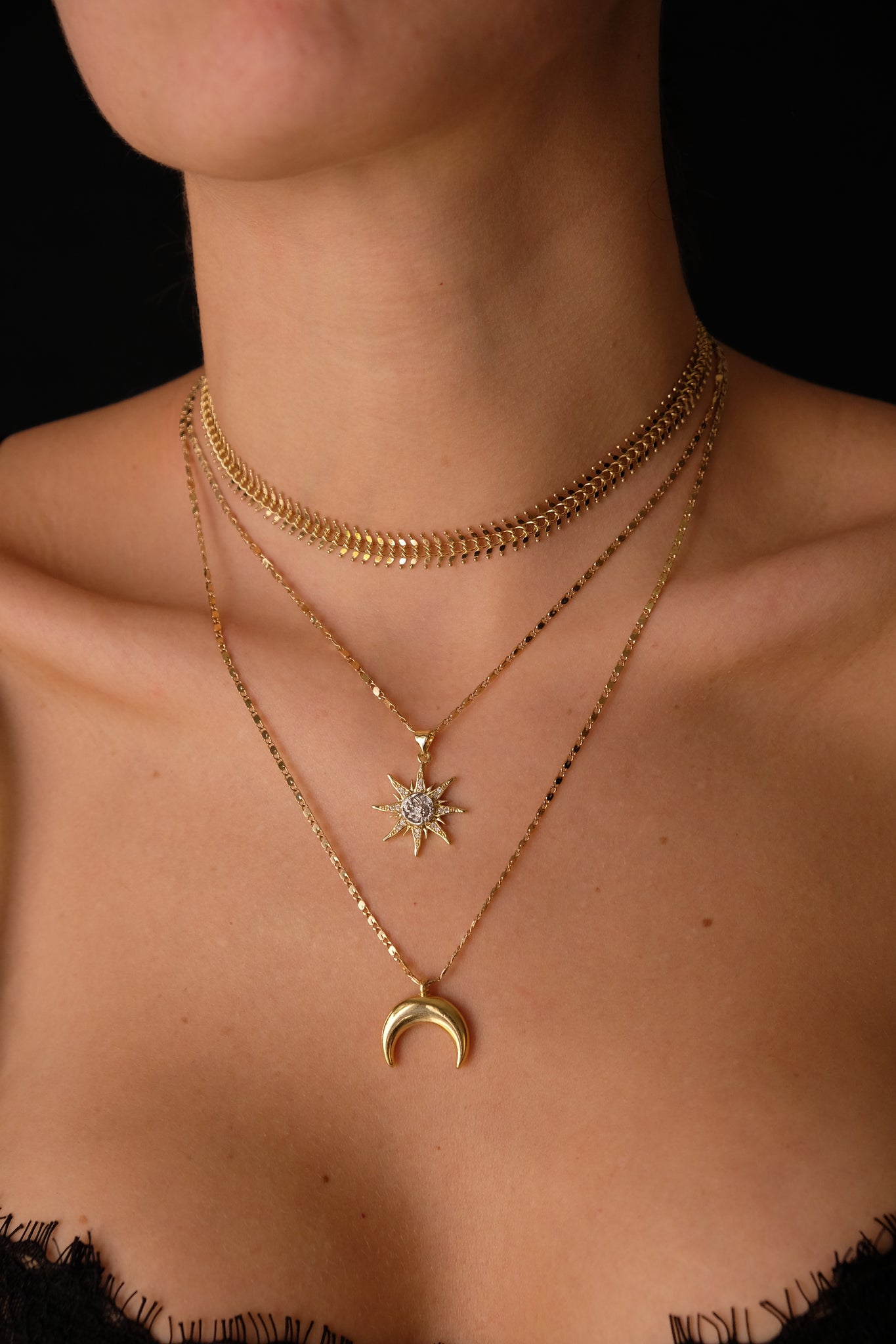 Sun moon and stars set