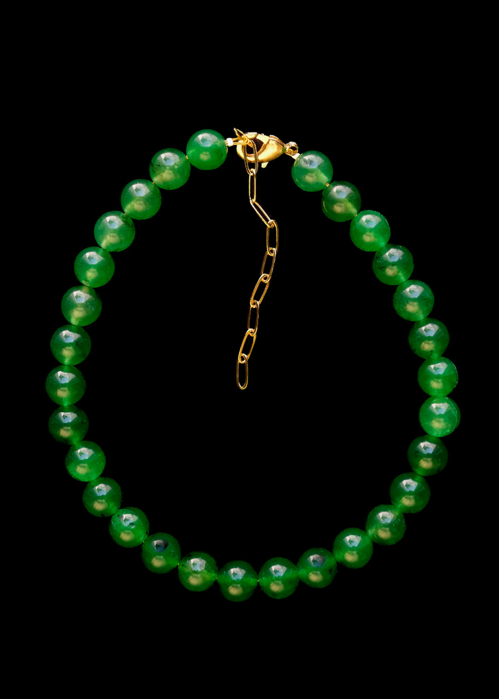 Jade stone choker
