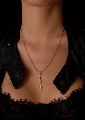 Crescent moon and star