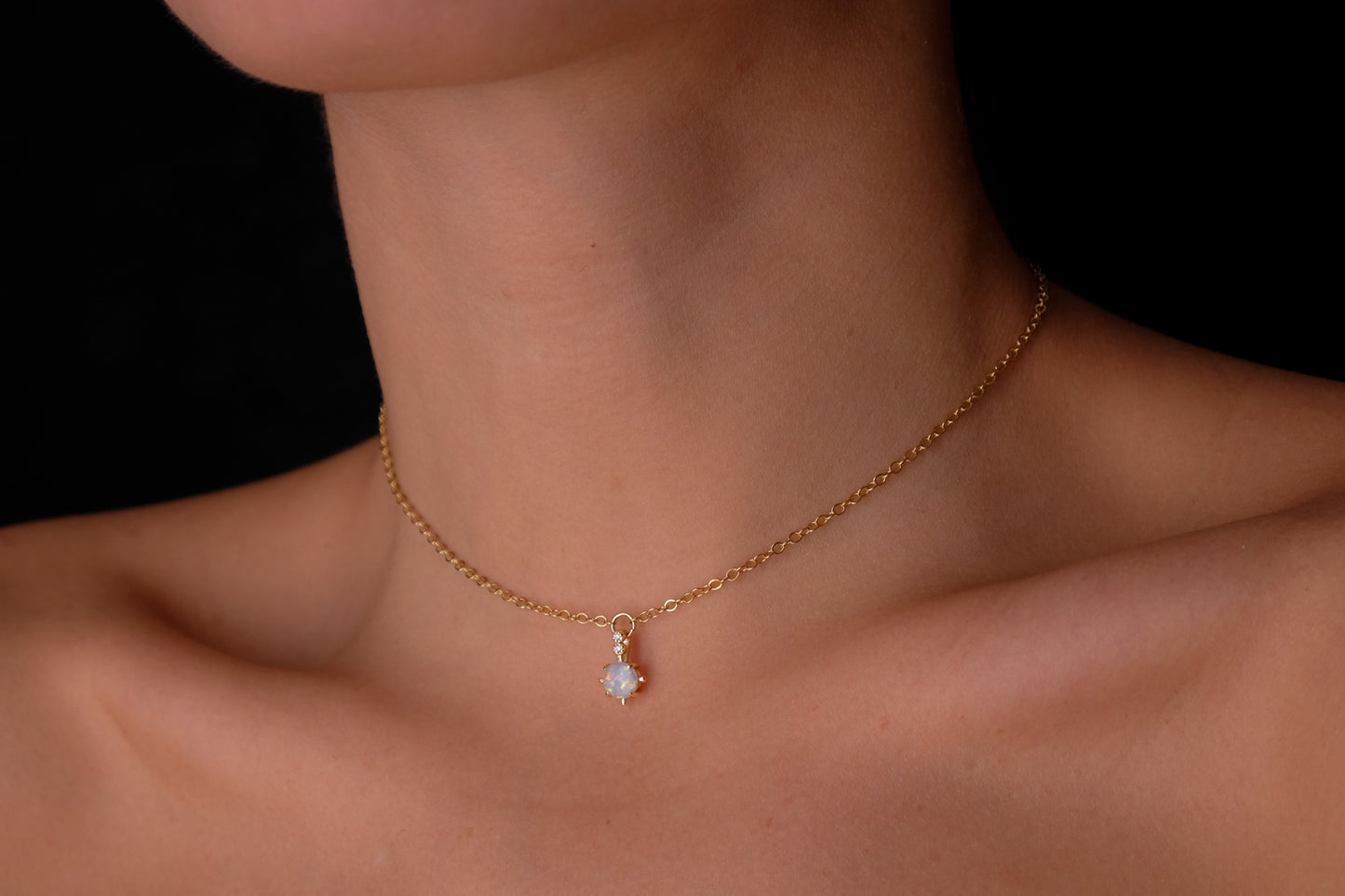 Baby opal choker