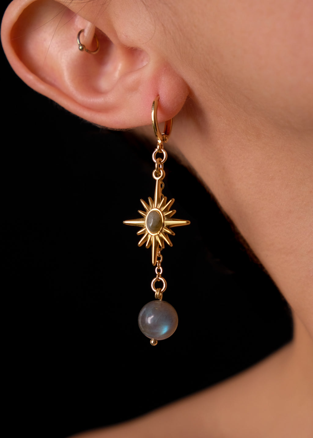 Labradorite Stars Earrigs