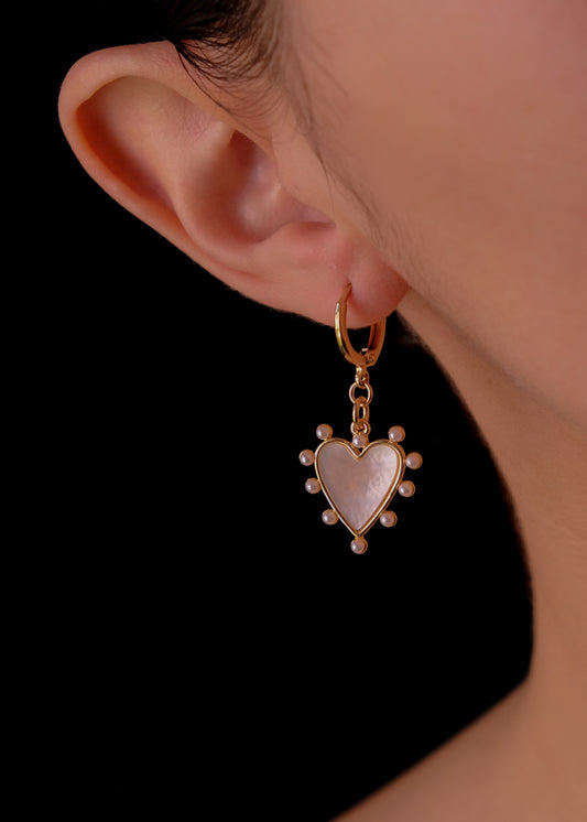Moon Heart Earrings