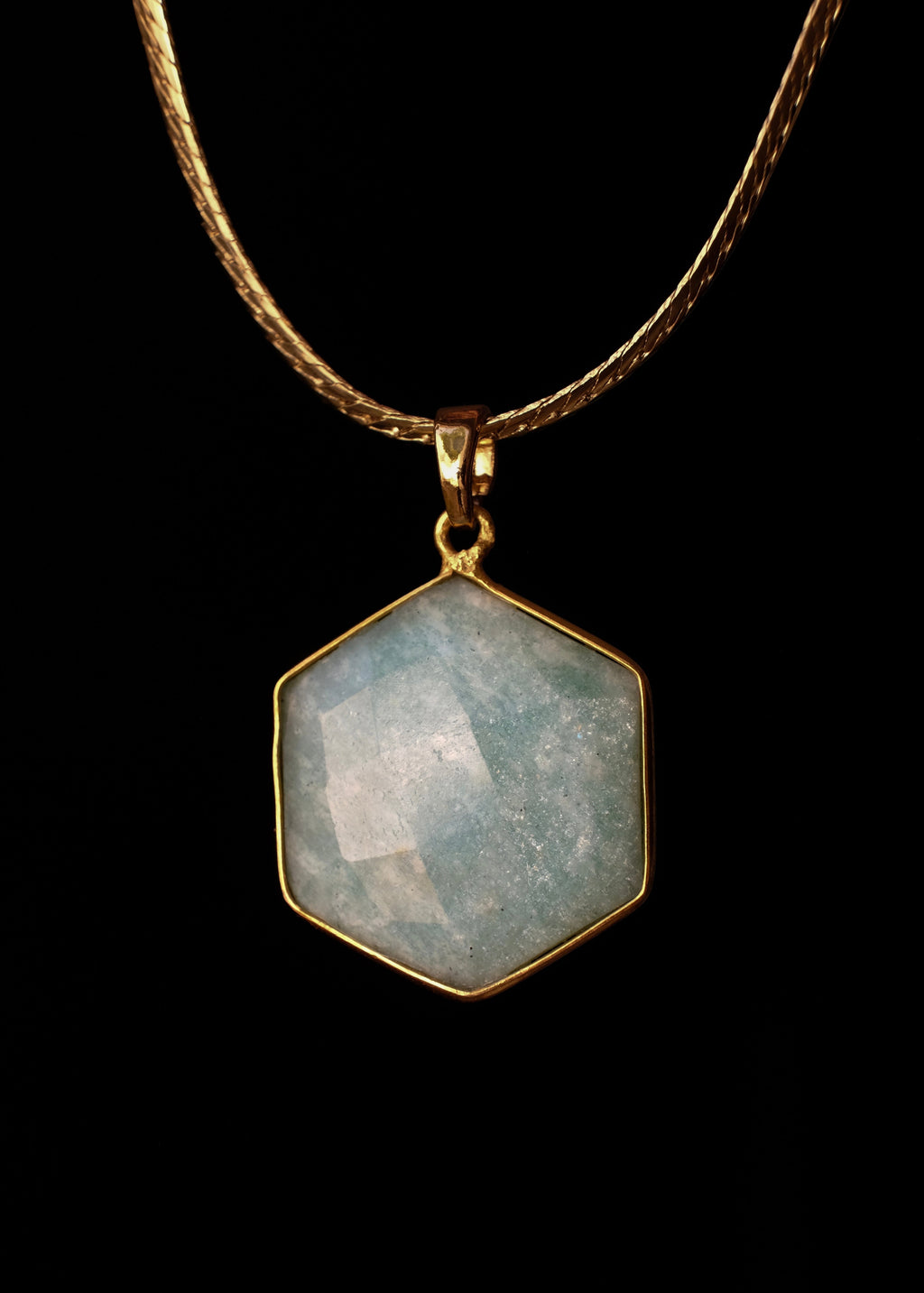 aquamarine hexagon