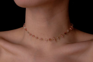 Pink quartz 3 collares set