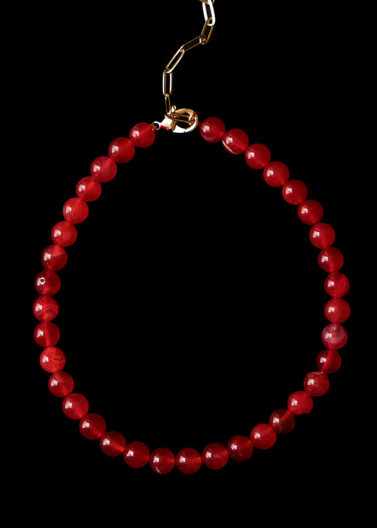Red stone choker