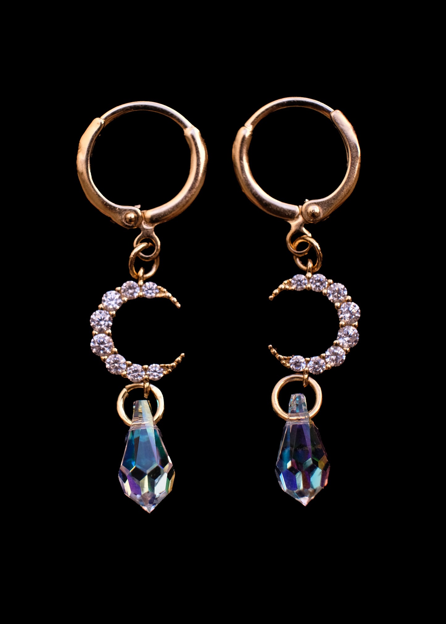 Crystal Moons Earrings