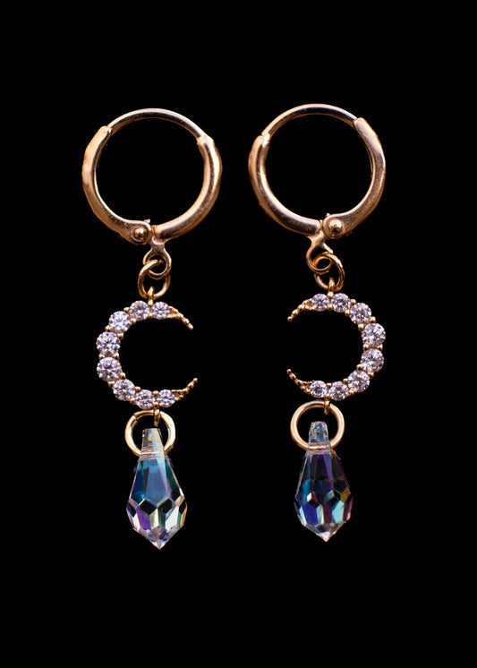 Crystal Moons Earrings