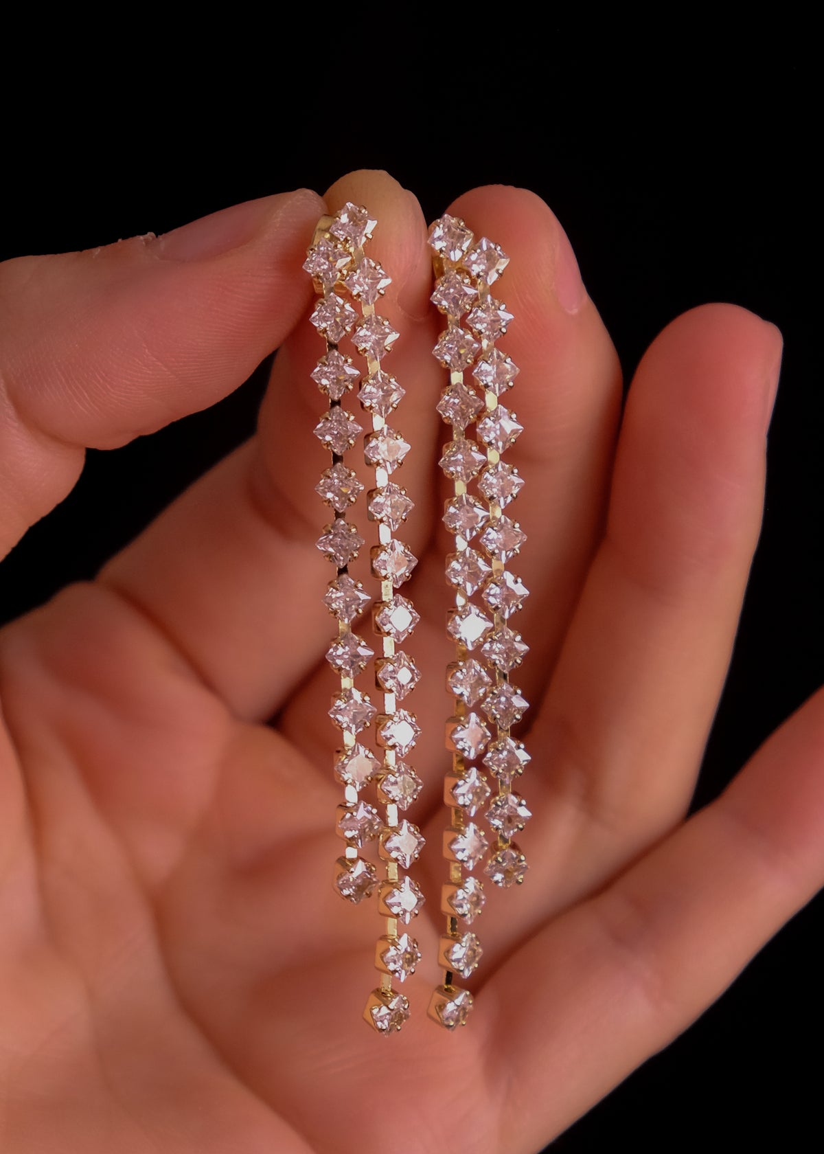 Zirconia Rain Earrings