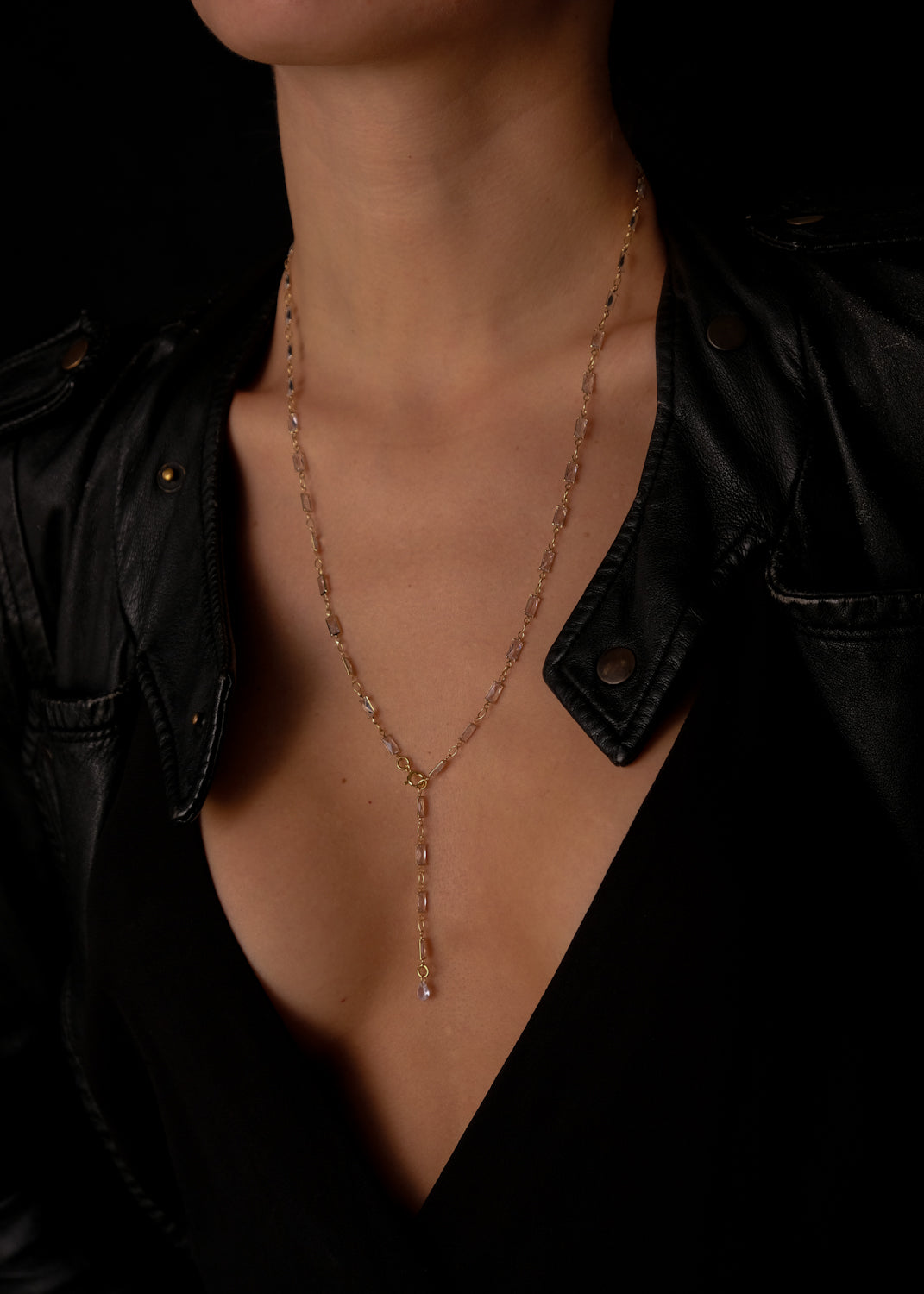 Crystal Rectangle Necklace