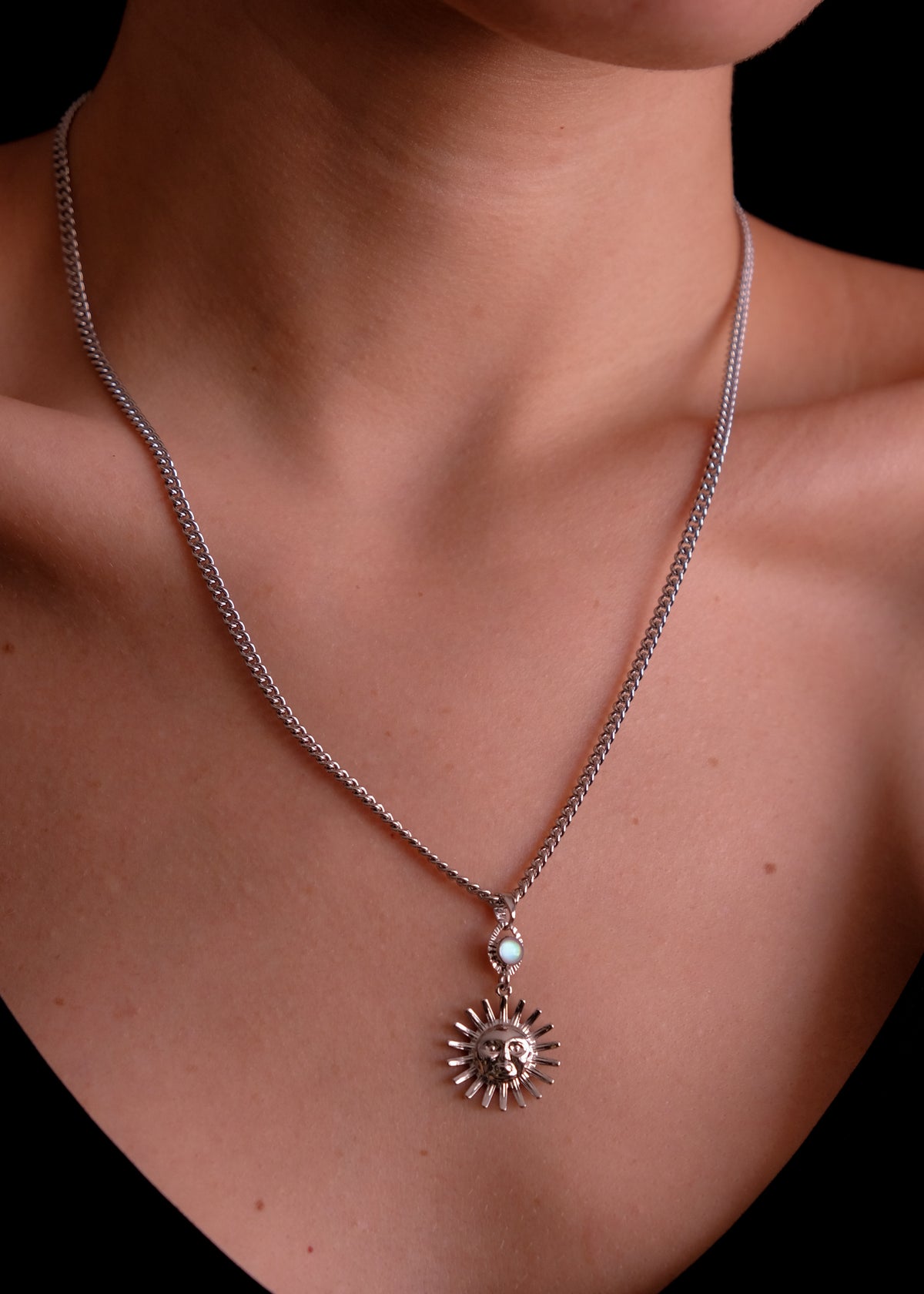 Silver Sun Necklace