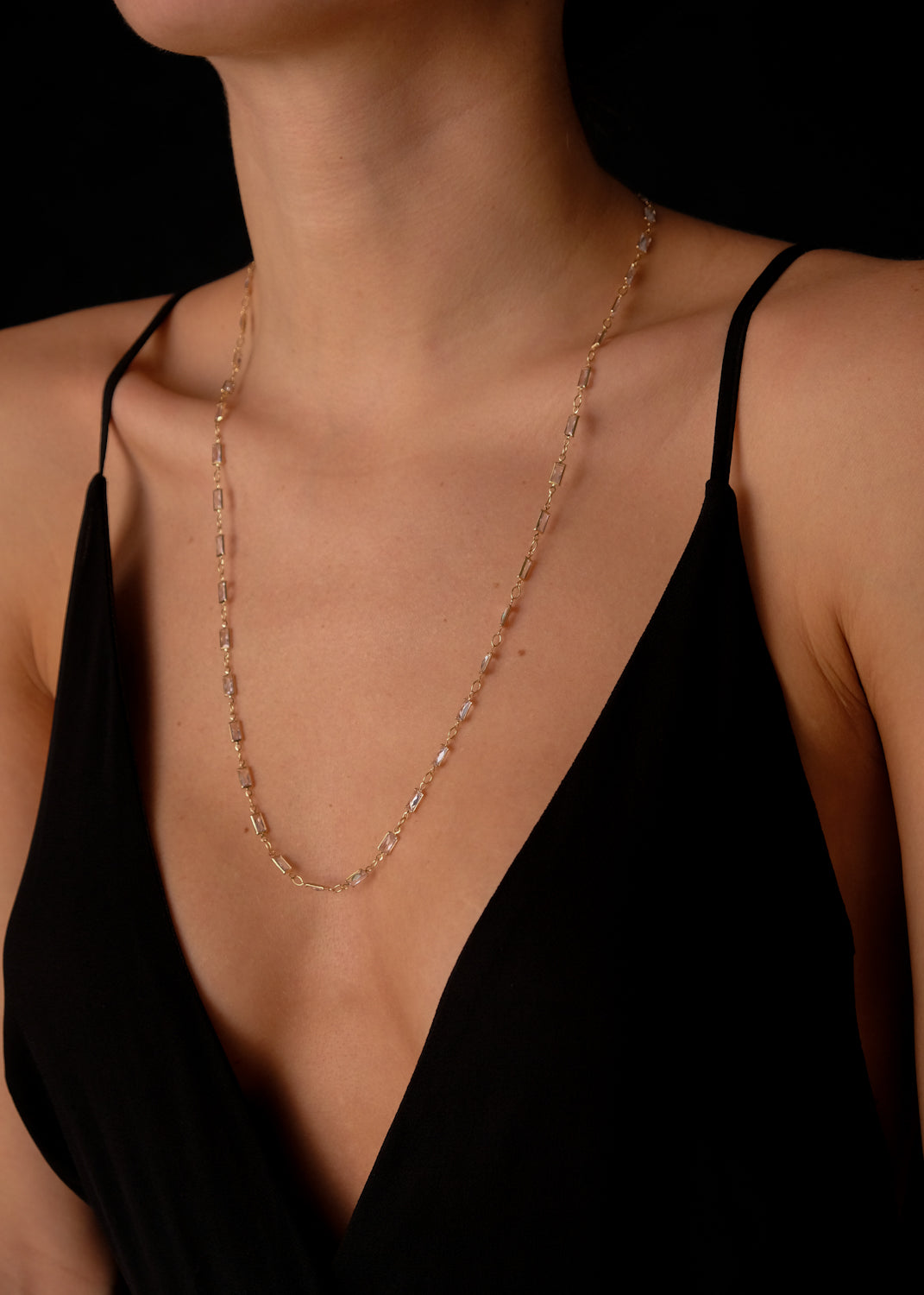Crystal Rectangle Necklace