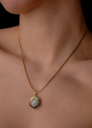Labradorite hexagon