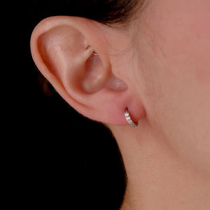 Mini crystal hoops