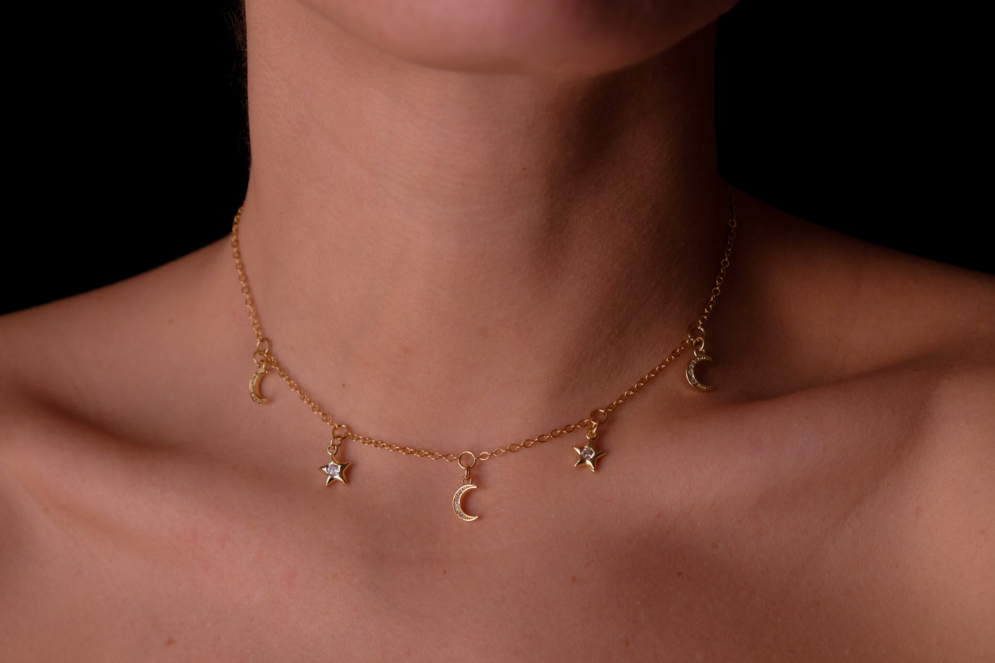 Baby Moons and Stars Choker