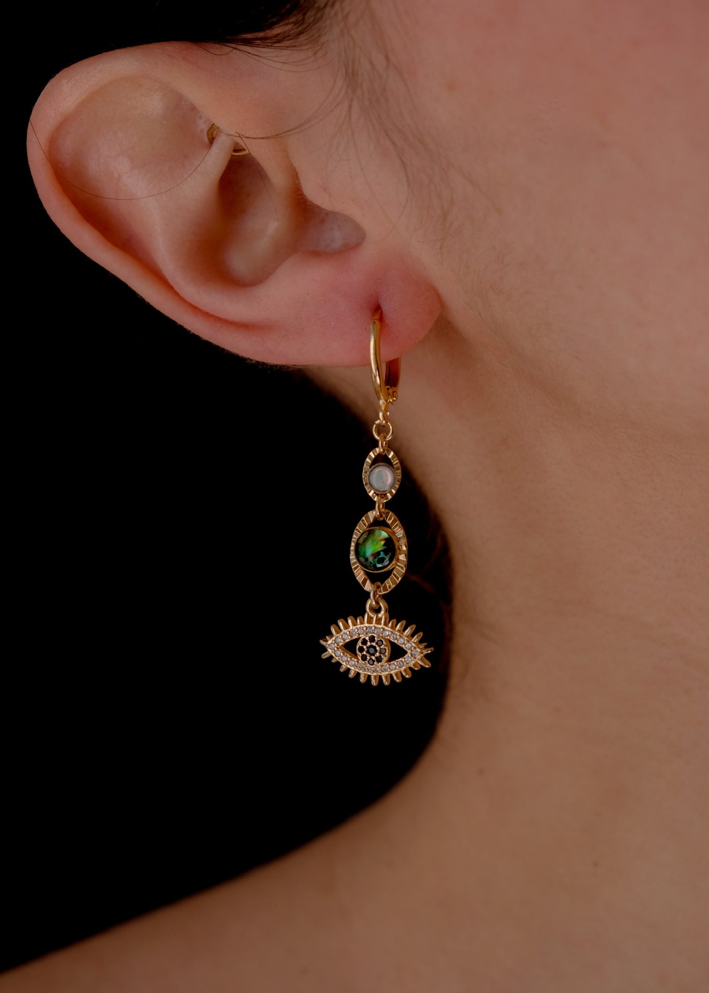 Acid eyes earrings