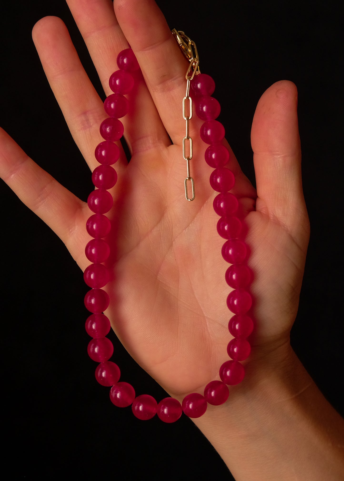 Hot Pink stone choker