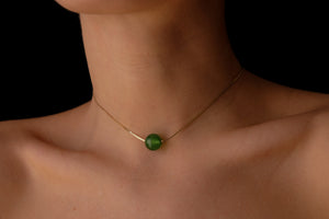Jade sphere choker