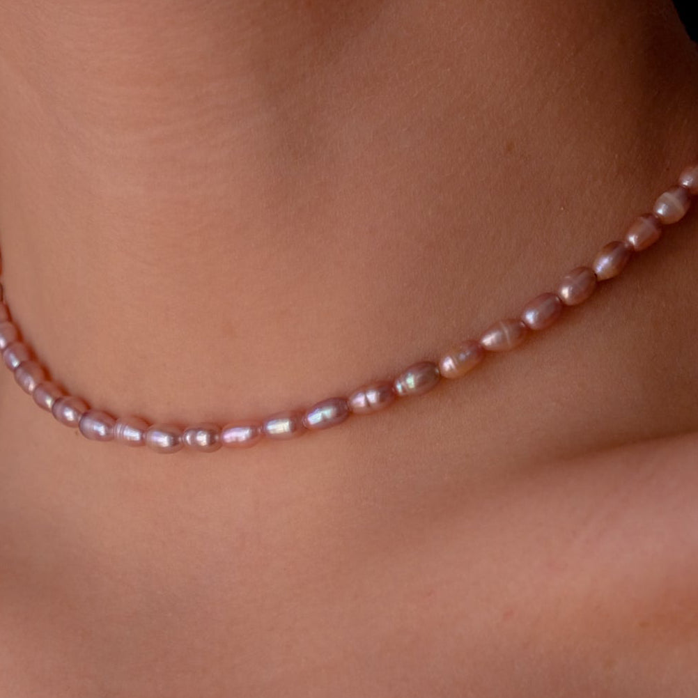 Mauve Pearl Choker