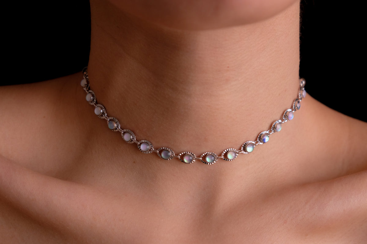 Halo Silver Choker