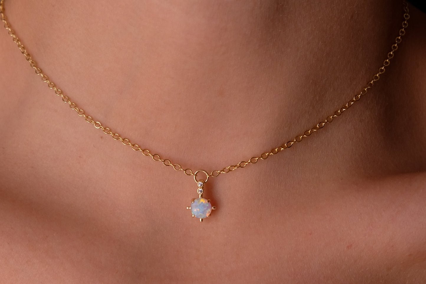 Baby opal choker