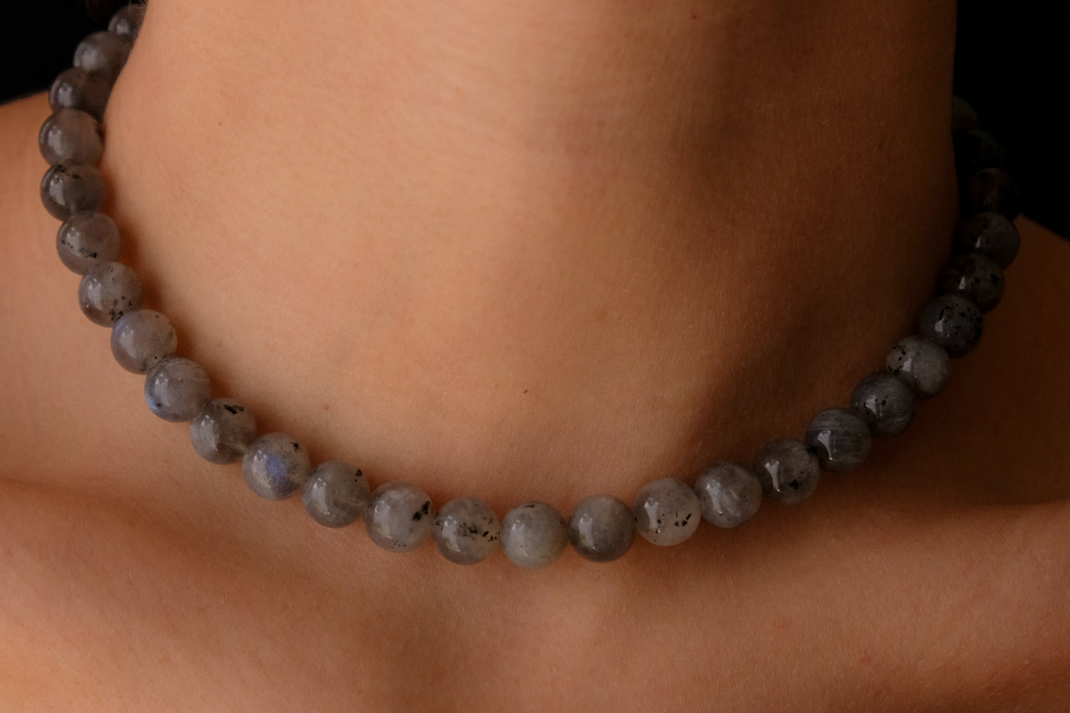 Labradorite stone choker