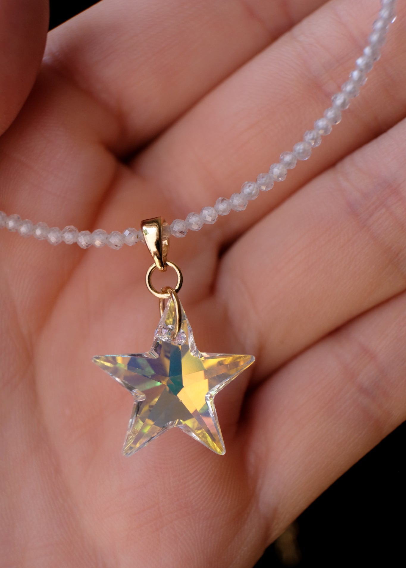 Crystal star choker
