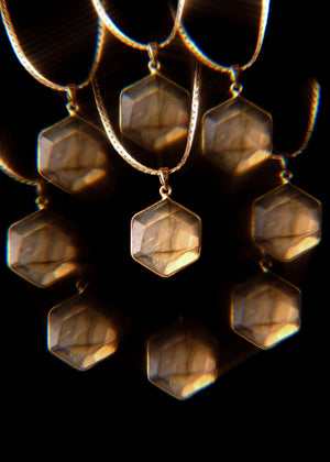 Labradorite hexagon
