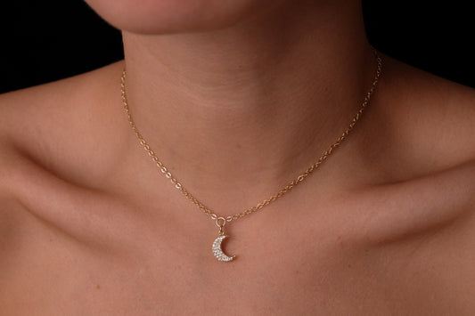 Baby crescent Moon choker