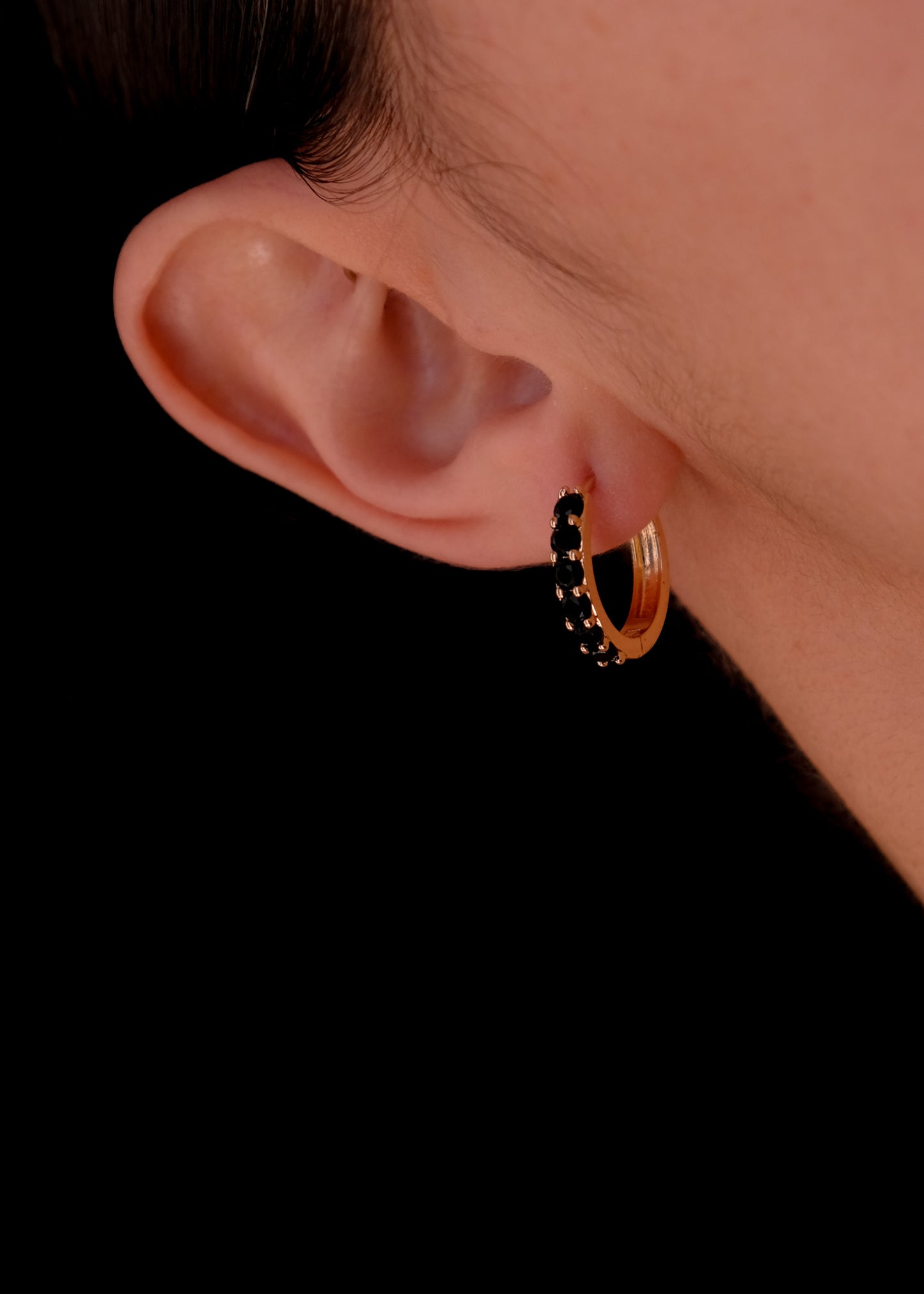 Black midi hoops