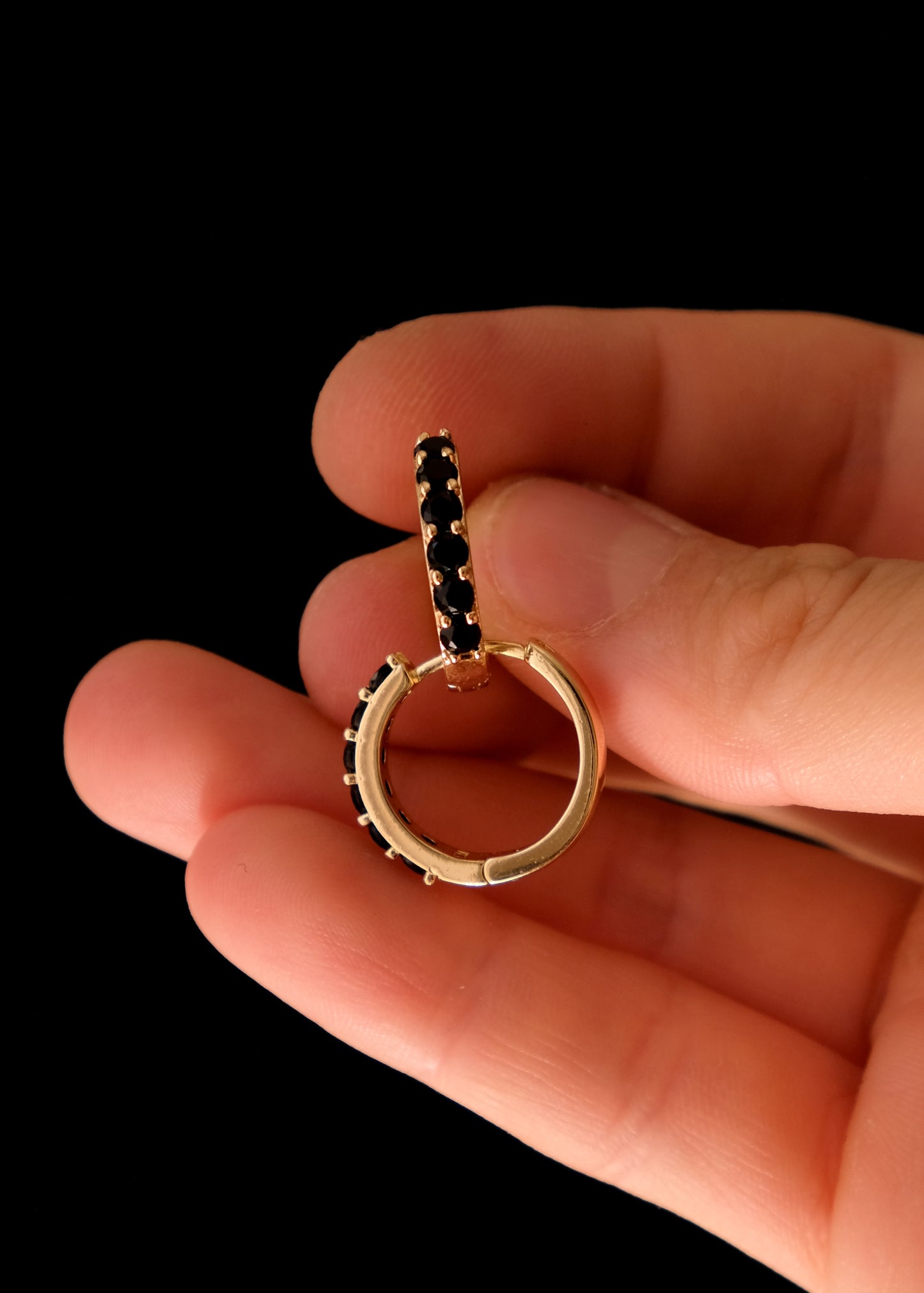 Black midi hoops