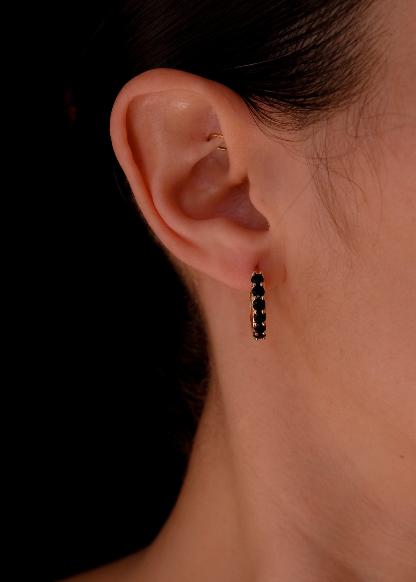 Black midi hoops