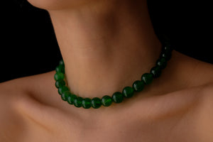 Jade stone choker