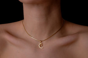 Moon and baby star choker