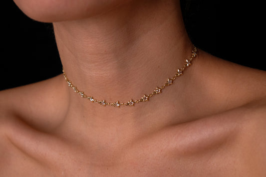 Crystal stars choker