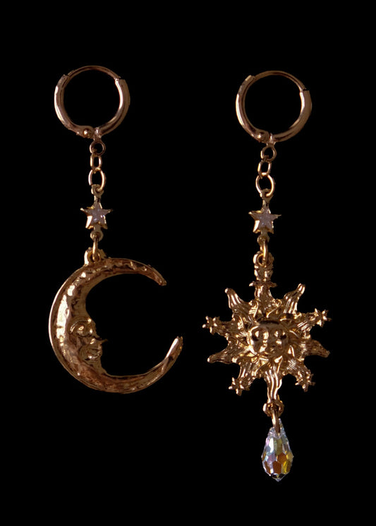Moon • Sun • Star Earrings