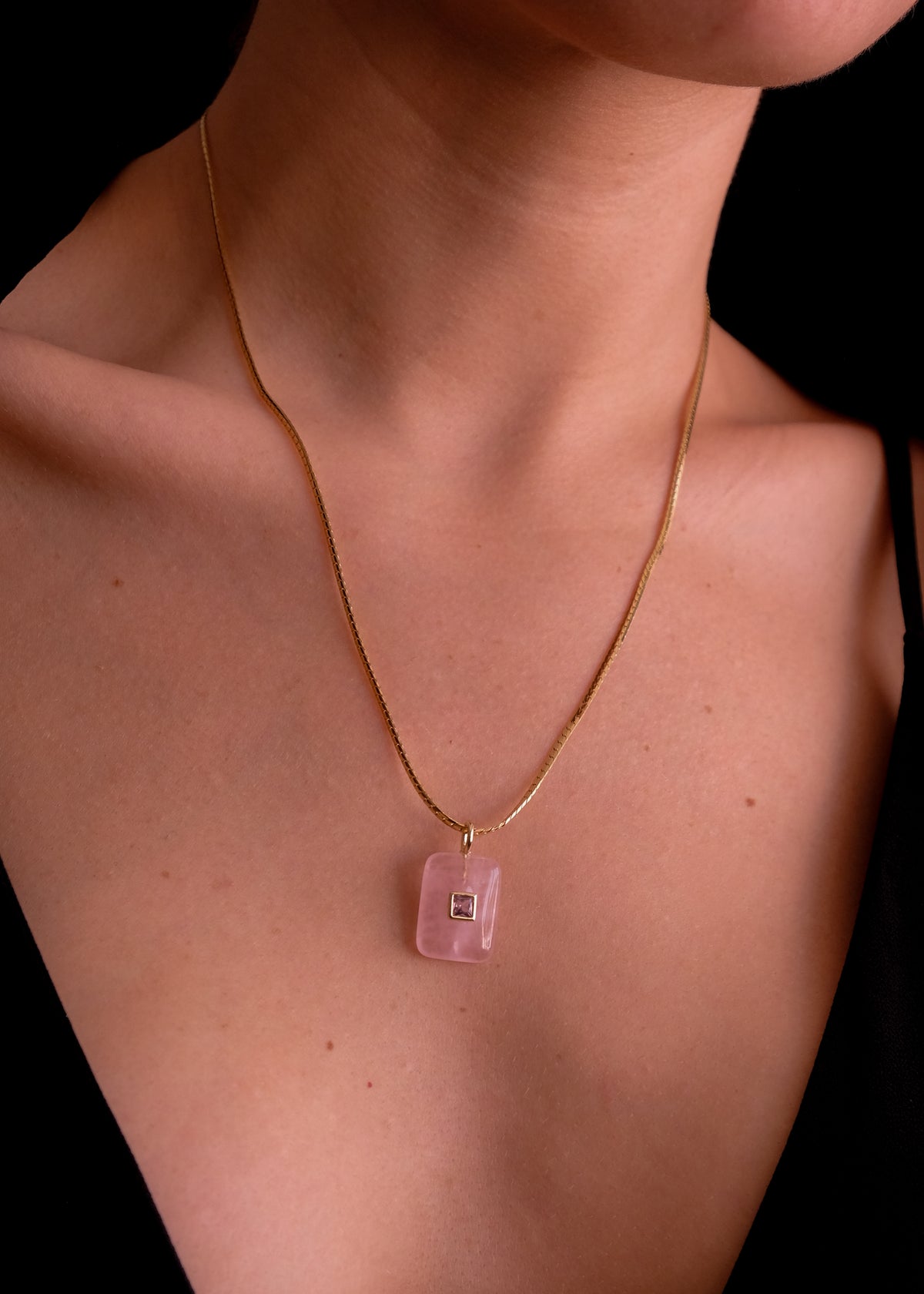 Amethyst and Rose Quartz Set