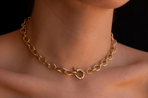 Gold chain choker