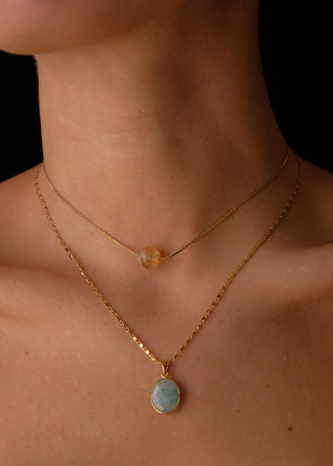 Citrine and stone