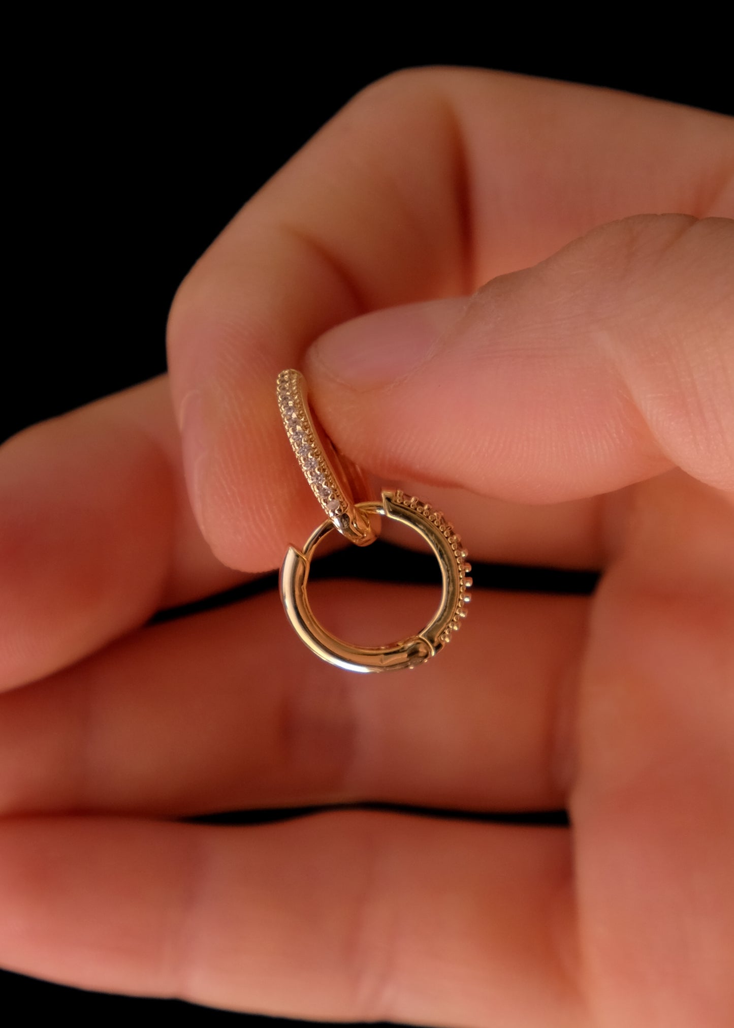 Crystal small hoops