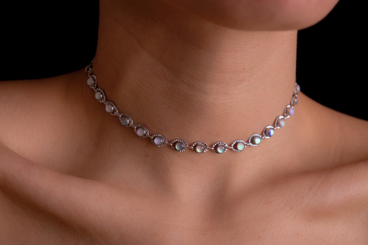 Halo Silver Choker