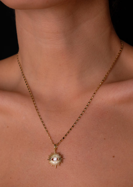 Radiant eye necklace