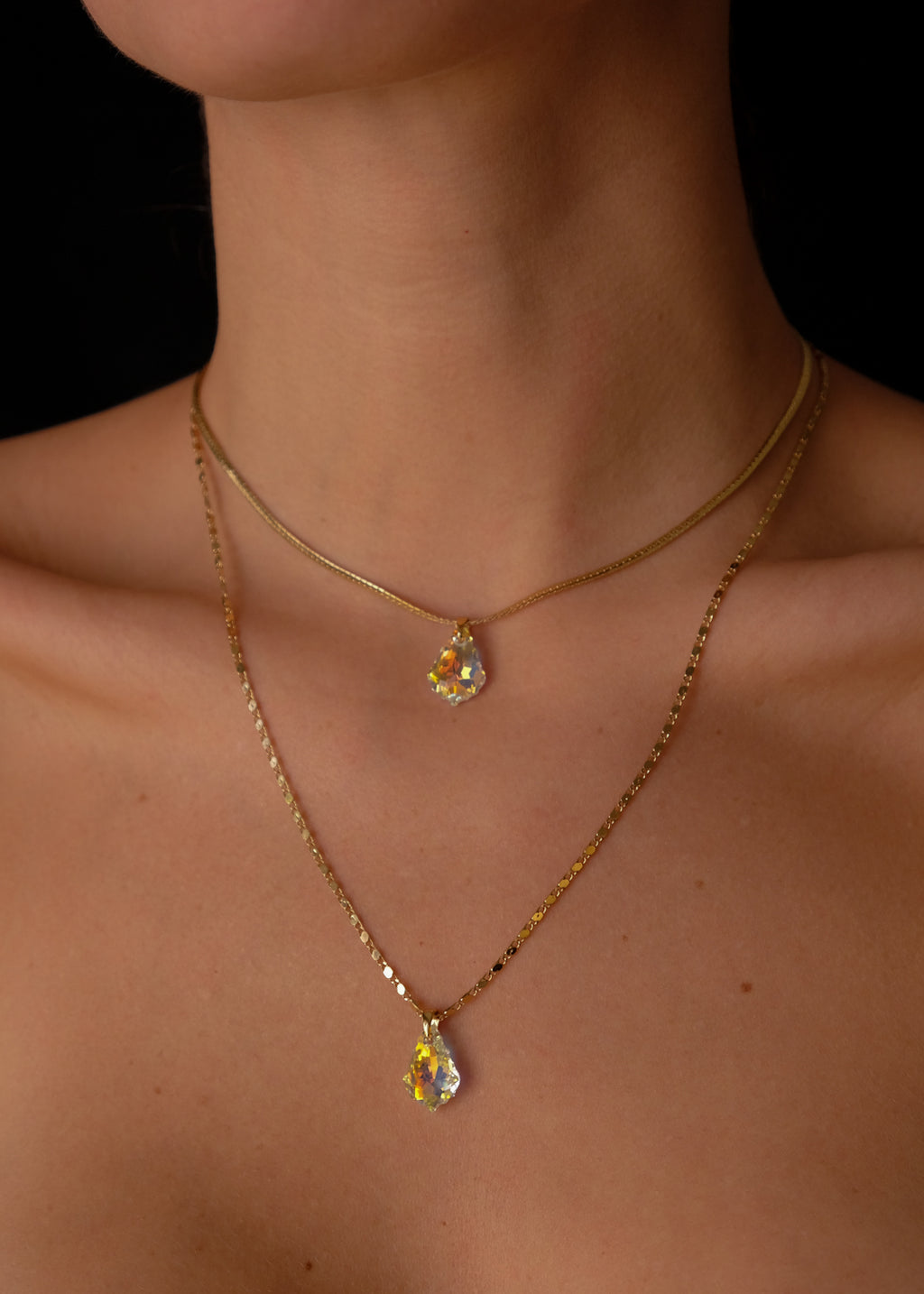 Two crystal drops