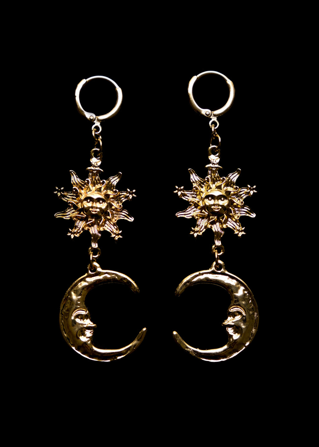 gold eclipse earrings