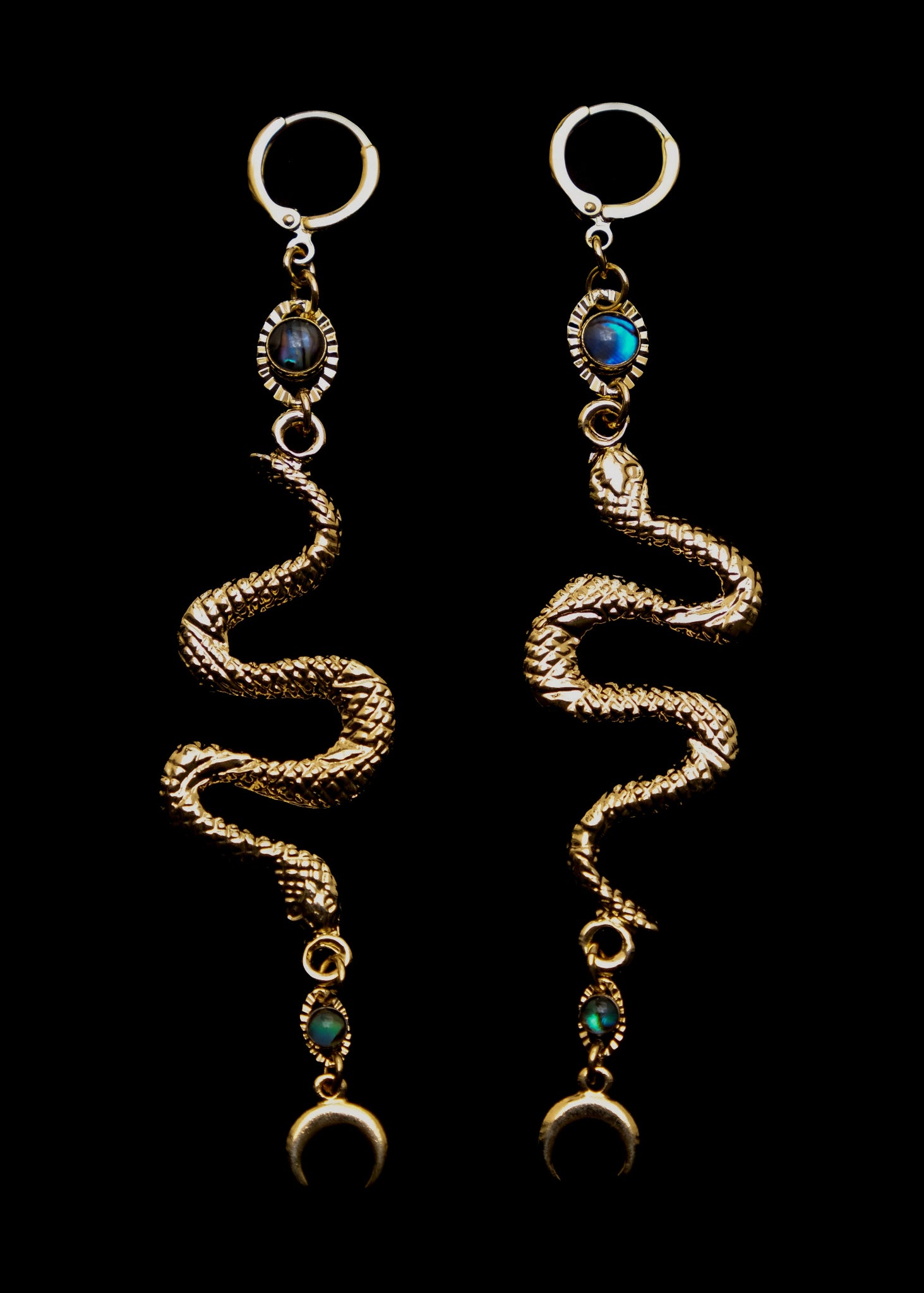 acid snakes earrings