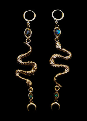 acid snakes earrings