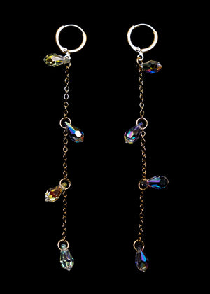 crystal raindrops earrings