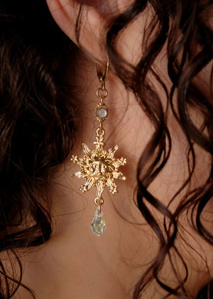 suns and crystals earrings