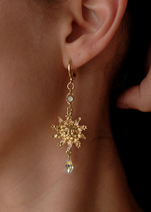 suns and crystals earrings